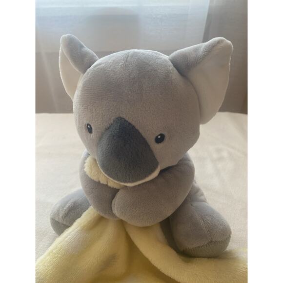 Cudlie Koala Bear Lovey Gray Security Blanket Yellow Plush Baby Toy Lovie - Picture 3 of 10